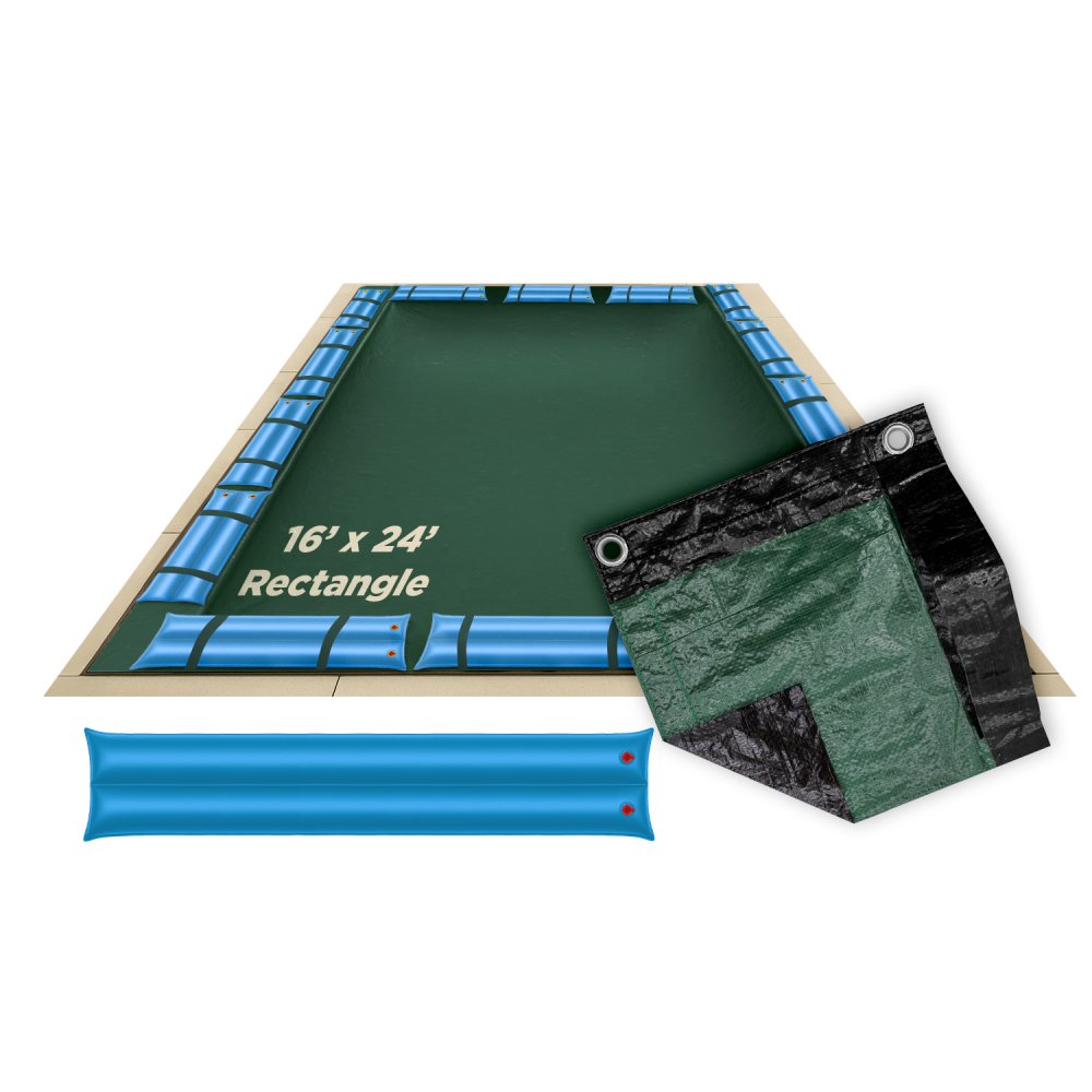 Buffalo Blizzard&reg; Supreme Plus Winter Cover w/ Waterbag Kit Rectangular Pools