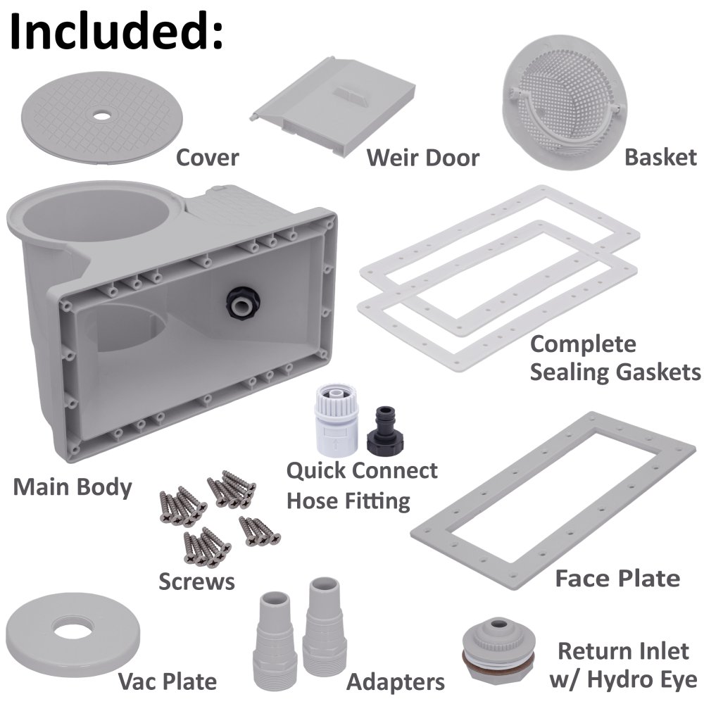 Rx Clear® Wide-Mouth Skimmer for Above Ground Swimming Pools (Various Colors)