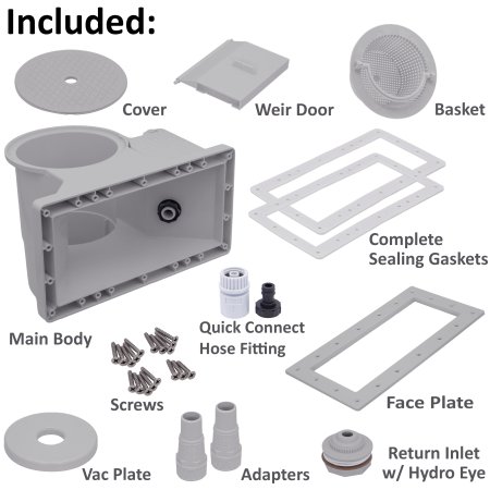 Rx Clear® Wide-Mouth Skimmer for Above Ground Swimming Pools (Various Colors)