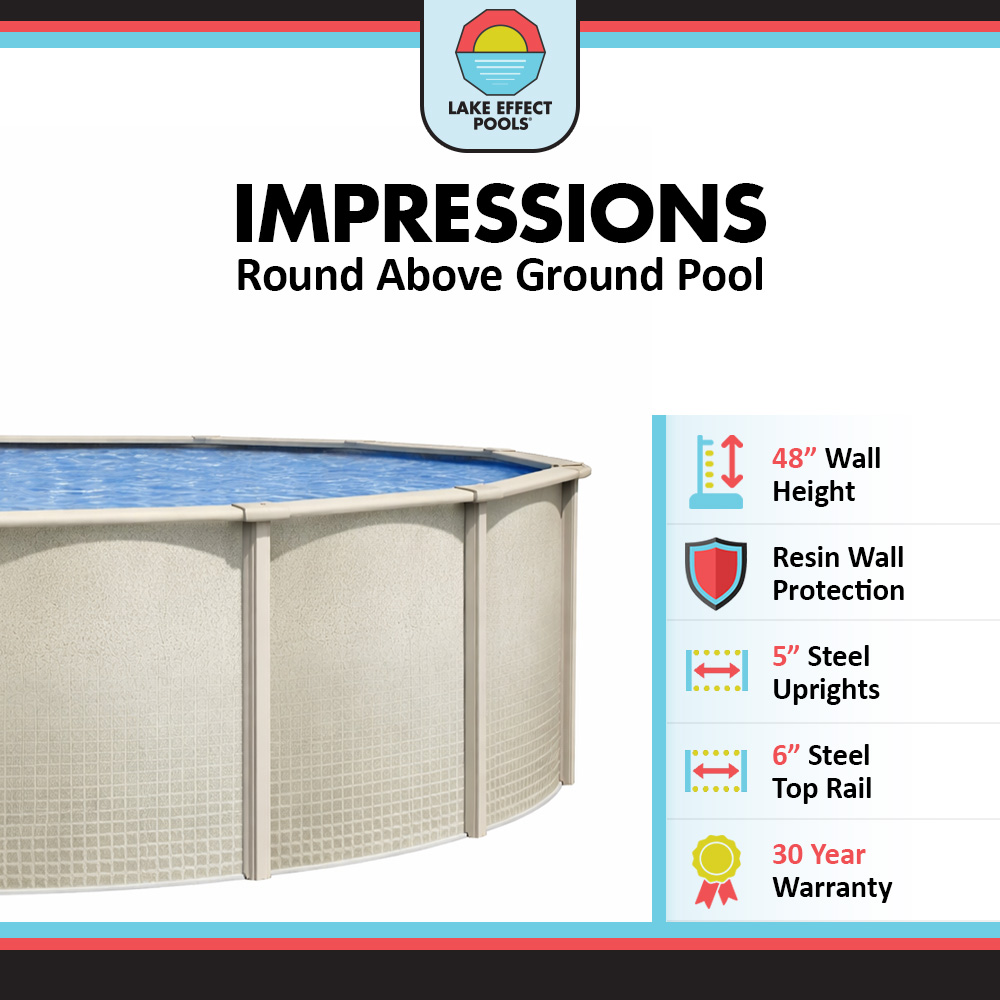 Impressions by Lake Effect Pools® Round Above Ground Pool Kit
