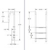 In-Pool Ladder for use with Kayak® or Fanta-Sea™ Pools - Measurements