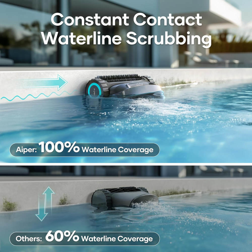 AIPER® Scuba X1 Cordless Robotic Pool Cleaner w/ Cross Pattern Smart Navigation