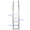 Aqua Select® Hi-Rise Reverse Bend Stainless Steel In-Pool Ladders