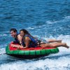 Kids Being Towed On Lay-On Watermelon Island Towable Inflatable