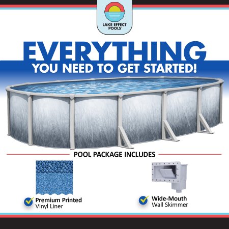 Bermuda by Lake Effect Pools® Oval Above Ground 48" Pool Complete
