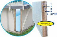 White Wood 4' x 4' WaterWall Replacement Panel for use with Kayak Pool®