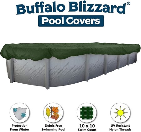 Buffalo Blizzard® Green/Black Winter Cover Infographic