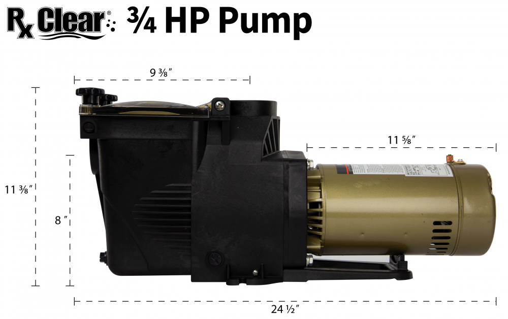 Rx Clear® Ultimate Niagara Inground Pump Measurements