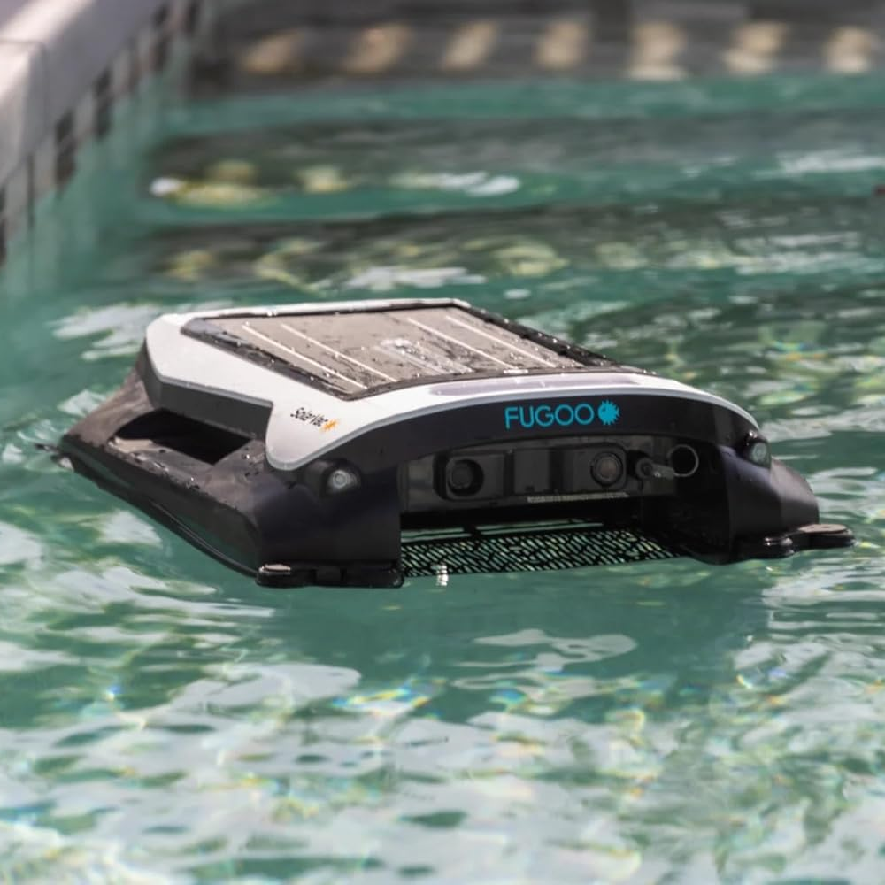 FUGOO SolarVac Solar Powered Cordless Floating Pool Skimmer with Smart App Control