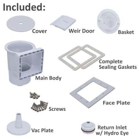 Rx Clear&reg; Standard Thru-Wall Skimmer For Above Ground Swimming Pools