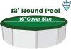 Buffalo Blizzard® Round Winter Cover Measurements - 16'