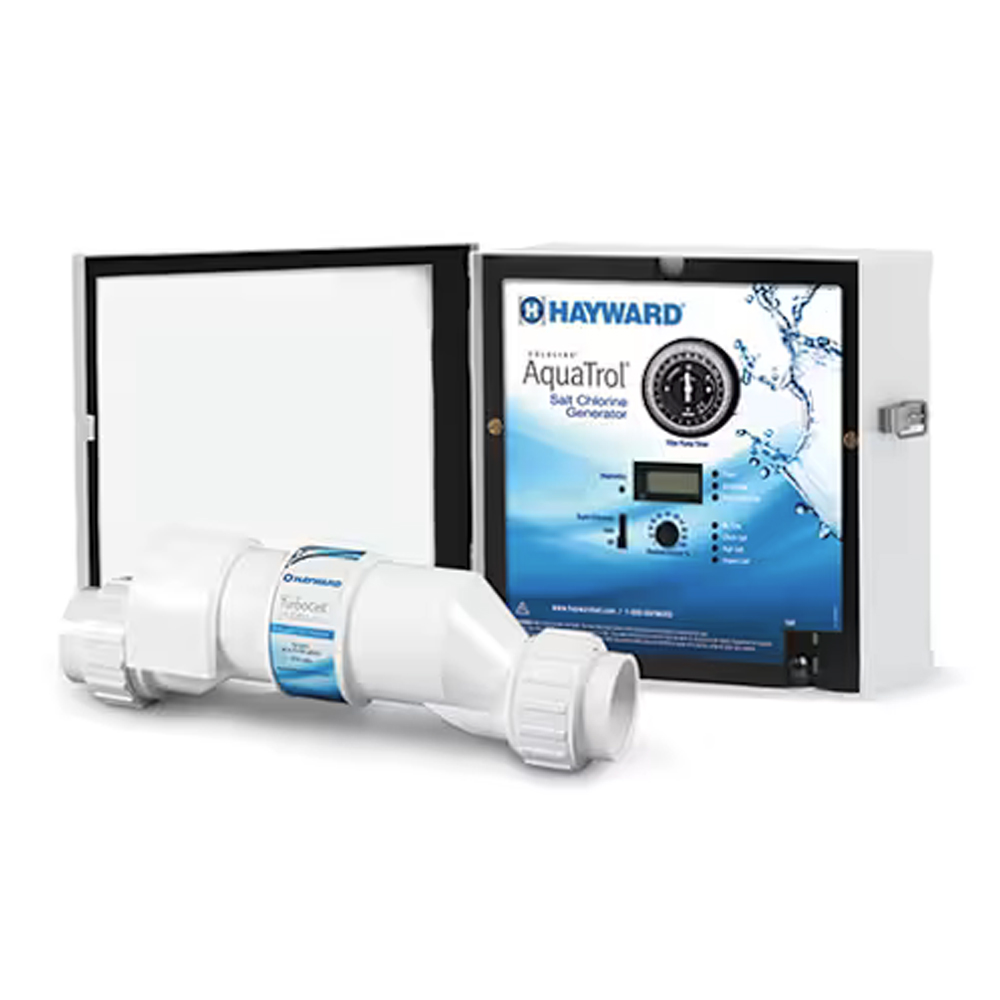 Hayward AquaTrol Salt Chlorination System with GLX-CELL-5 Salt Cell, Hose/Pipe Fitting, Twist Lock