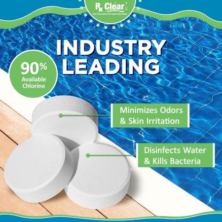 Pool Chlorine Tablets from Rx Clear&reg; 3"