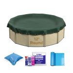 Buffalo Blizzard® Ripstopper® Green Winter Cover with Closing Kit for a 12' Round Pool