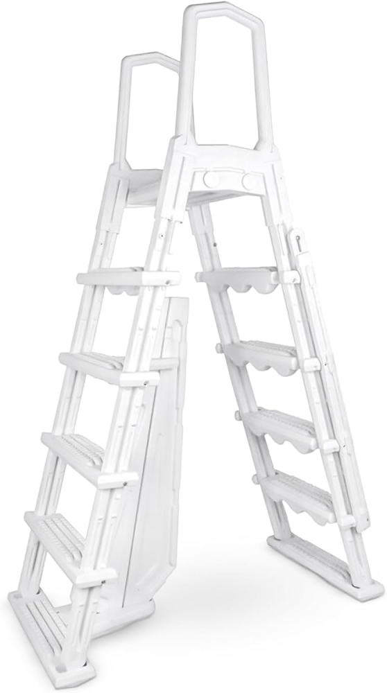 Aqua Select&reg; Flip-Up A-Frame Ladder for Above Ground Pools 48-54"H
