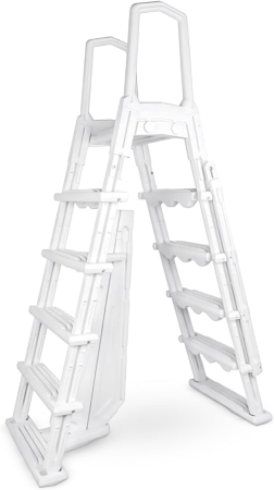 Aqua Select&reg; Flip-Up A-Frame Ladder for Above Ground Pools 48-54"H