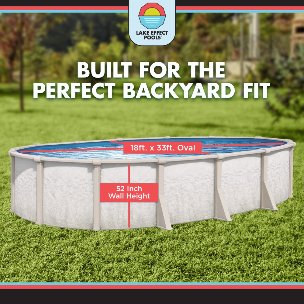 Antigua by Lake Effect Pools® Oval Above Ground Pool with 52" Walls