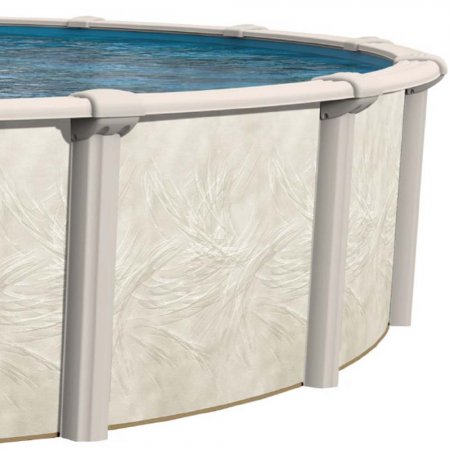 Forever by Lake Effect® Pools Round Above Ground Pool Outside Pool Wall