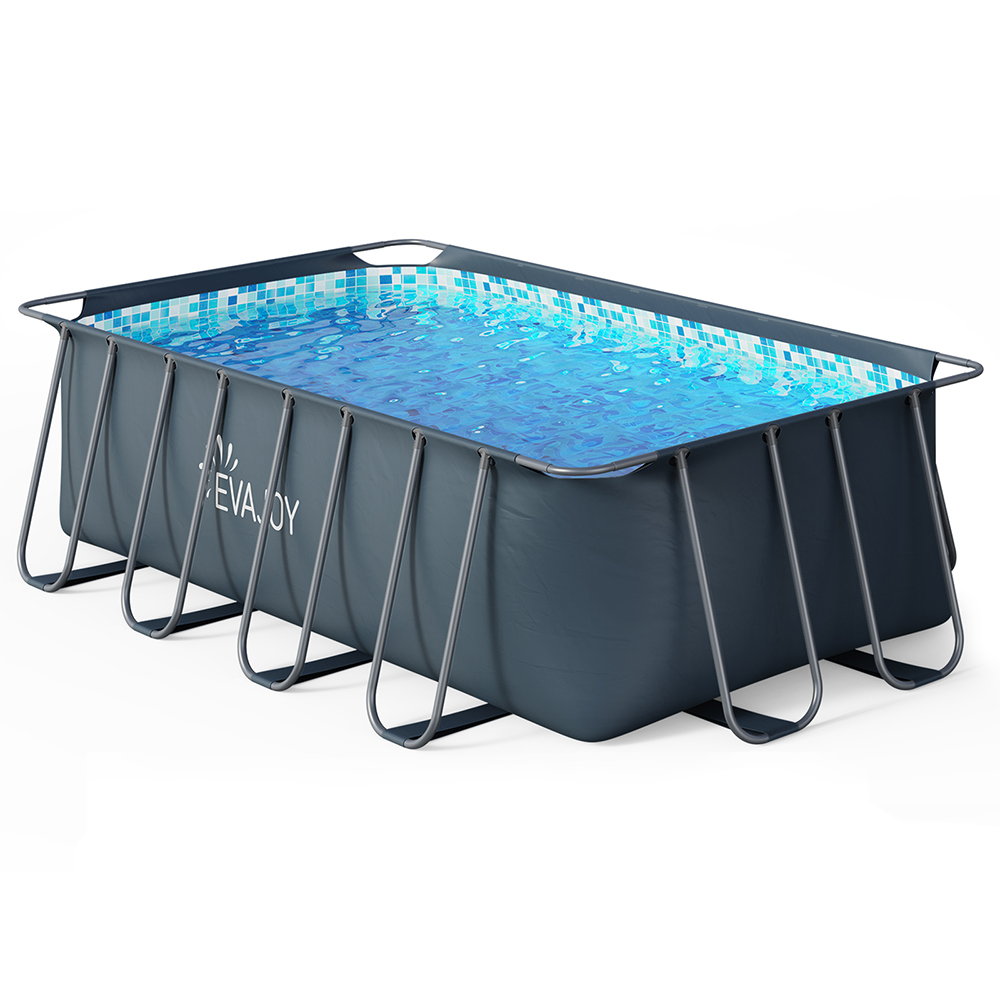 EVAJOY Metal Frame 14' x 7' Rectangular Above Ground Pool Kit