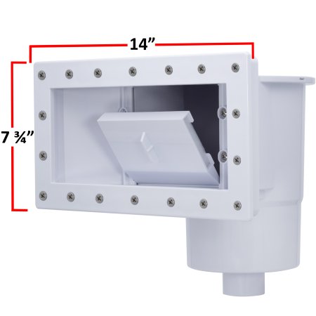 Rx Clear&reg; Wide-Mouth Skimmer for Above Ground Swimming Pools - White