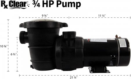 Rx Clear® 3/4 HP Pump Measurements