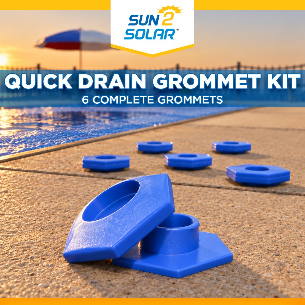 Sun2Solar® Quick Drain Grommet System - Set of 6 (Blue)