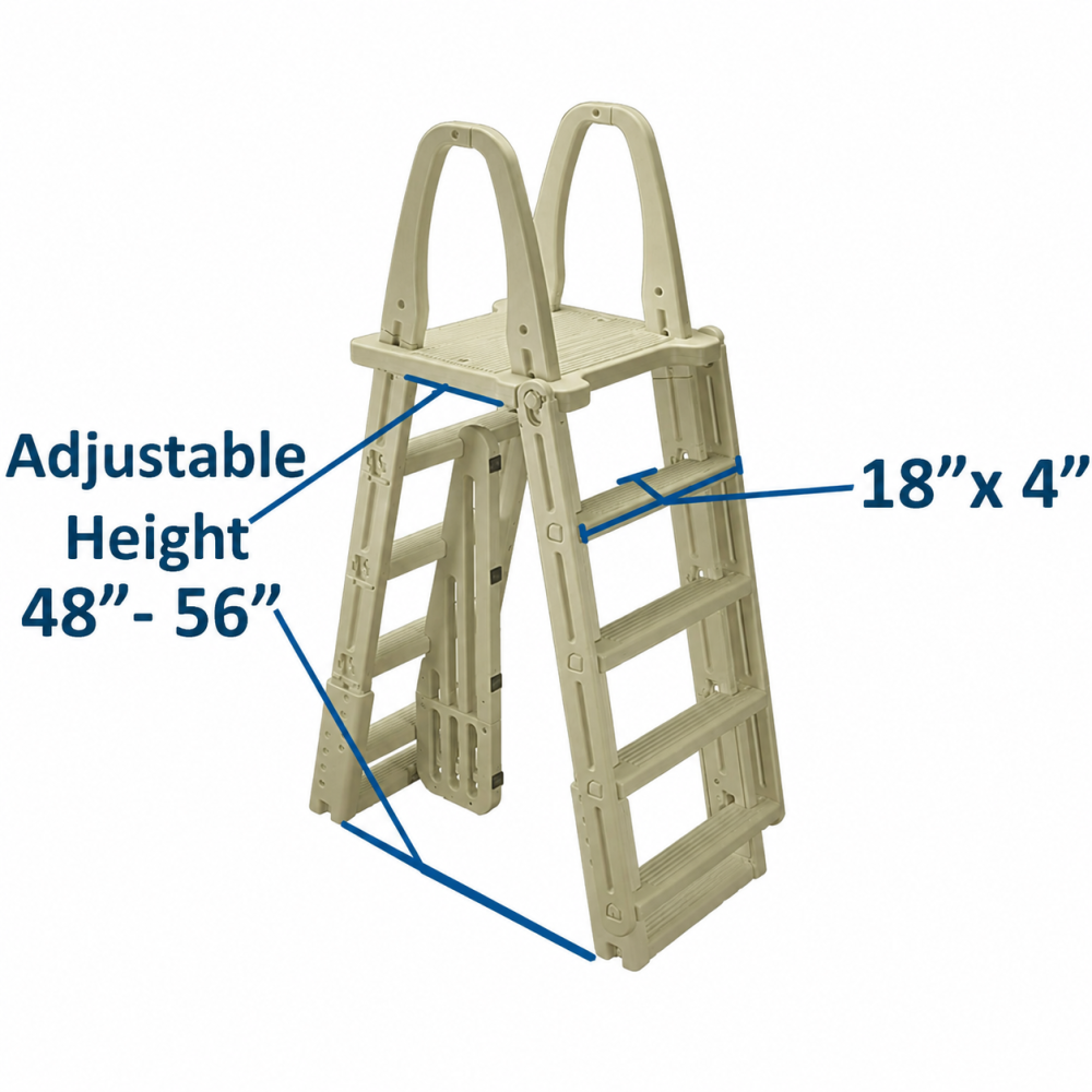 Aqua Select® A-Frame Swing Up & Lock Ladder for Above Ground Pools