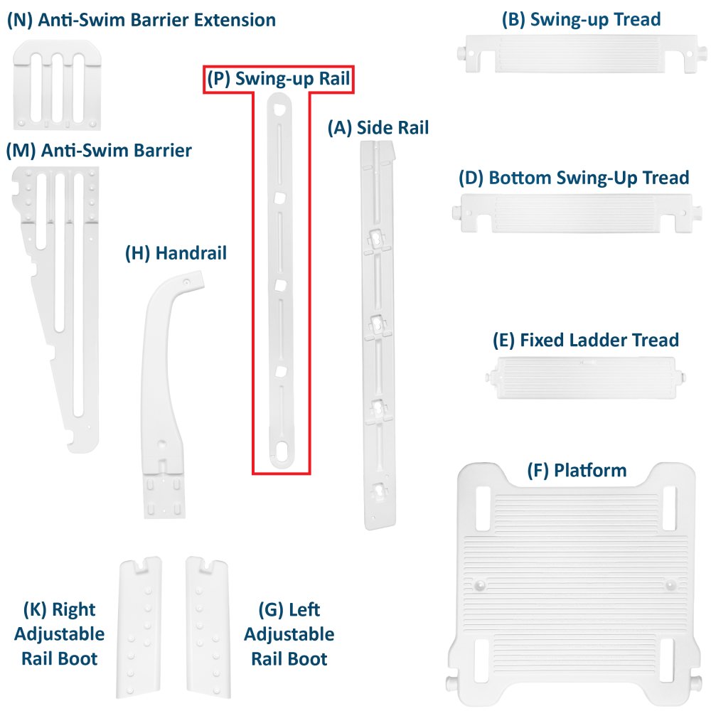 Aqua Select® A-Frame Swing Up & Lock Ladder Replacement Parts