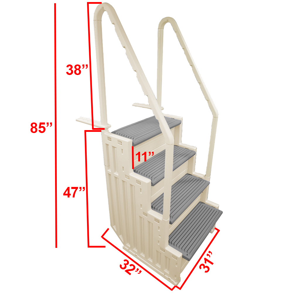 Confer Plastics® In-Pool Step Measurements