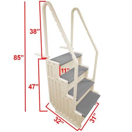 thumbnail image 2 of Confer PES-GX Swimming Pool Gate For Above Ground Step Entry System - Taupe 2 of 5
