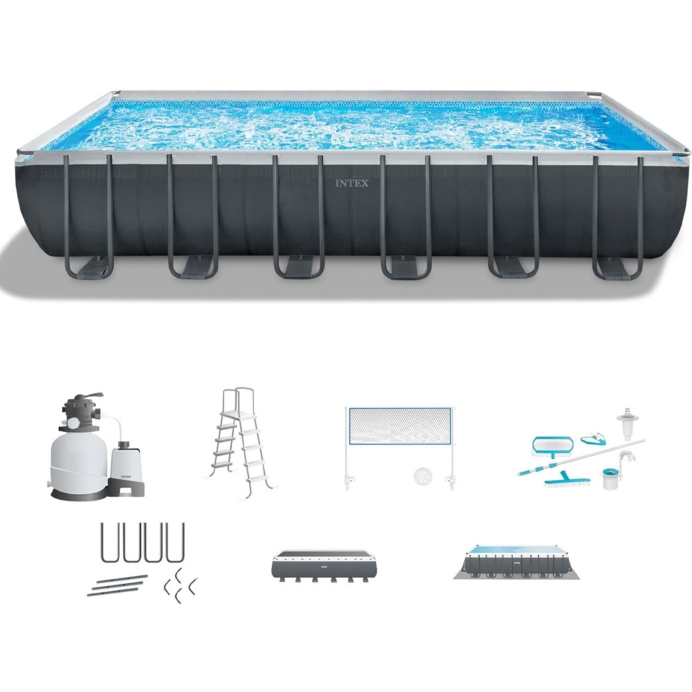 Intex&reg; 12' x 24' Rectangular Ultra XTR Frame&trade; Pool w/ Salt Water System - 52" Wall