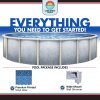 Lake Effect Pools® 27' Round Bermuda Aboveground Pool