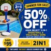 Aqua Select® 2-in-1 Combo Basketball & Volleyball Game