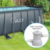 EVAJOY Metal Frame 14' x 7' Rectangular Above Ground Pool Kit