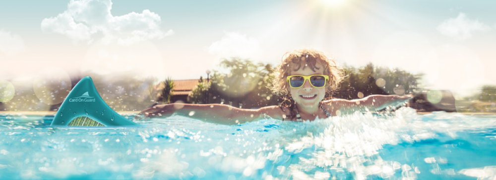 Girl In Swimming Pool - Card On Guard