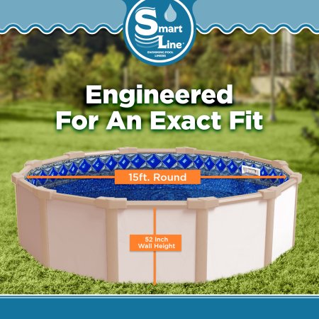 SmartLine&reg; 15' Round Crystal Tile Unibead Liner 52" H (Various Gauges)
