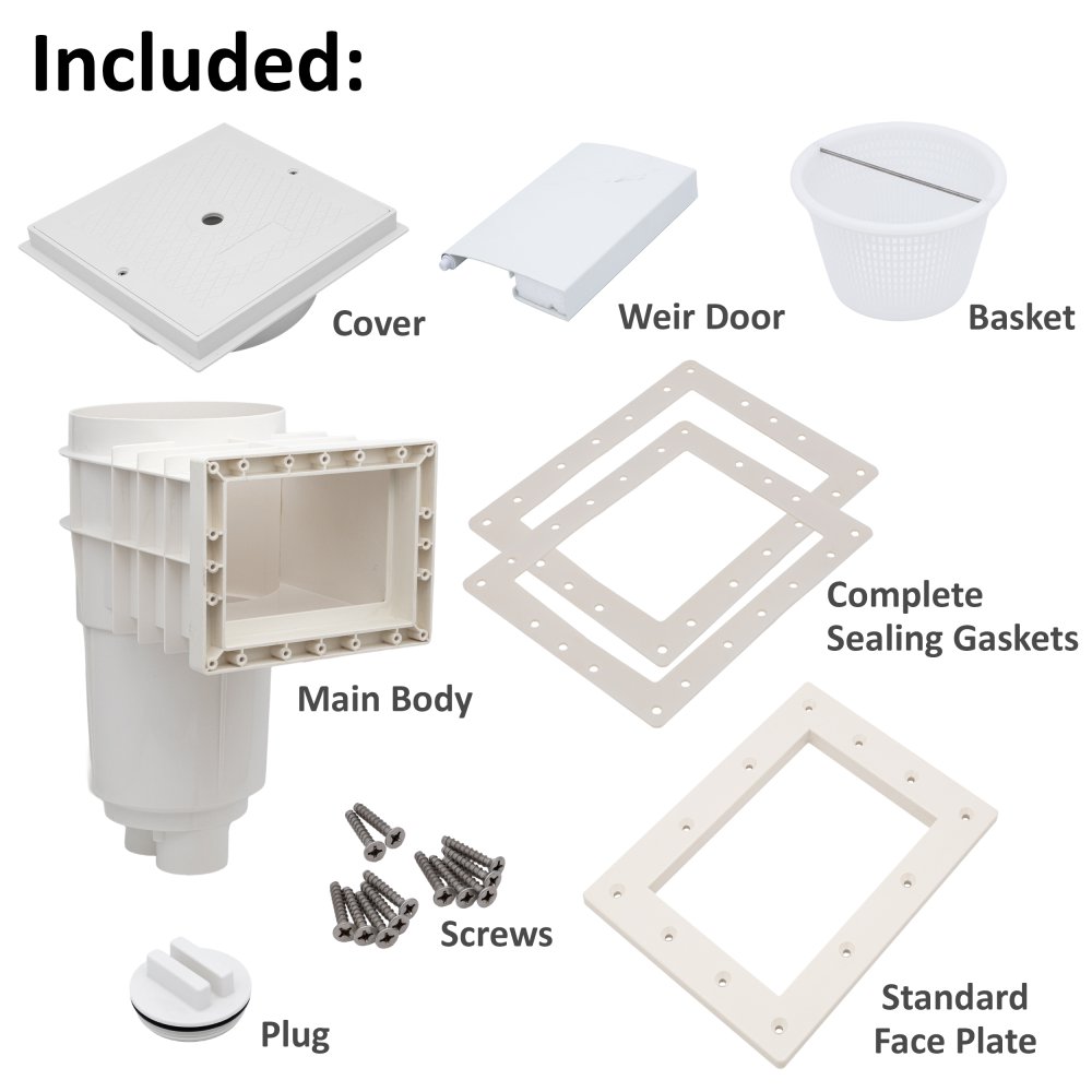 Rx Clear&reg; Standard Thru-Wall Skimmer for Inground Swimming Pools