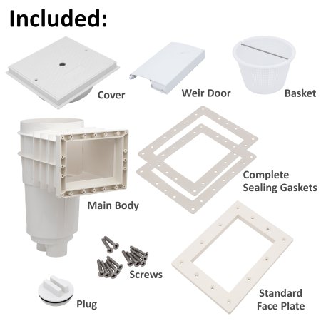 Rx Clear&reg; Standard Thru-Wall Skimmer for Inground Swimming Pools