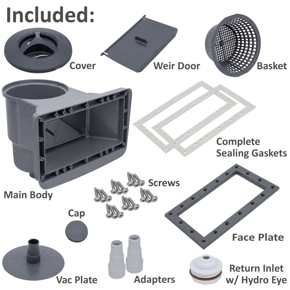 Rx Clear® Wide-Mouth Skimmer for Above Ground Swimming Pools (Various Colors)