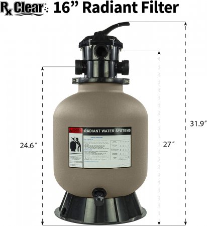 Rx Clear® 16" Radiant Complete Sand Filter