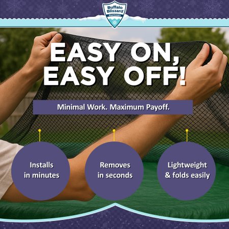 Buffalo Blizzard&reg; Round Pool Leaf Net Cover For Above Ground Pool (Various Sizes)