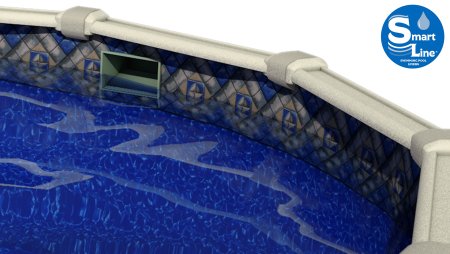 SmartLine&reg; 18' Round Manor Beaded Liner - <B>For Esther Williams Pools Only</B> - (Various Heights), 25 Gauge