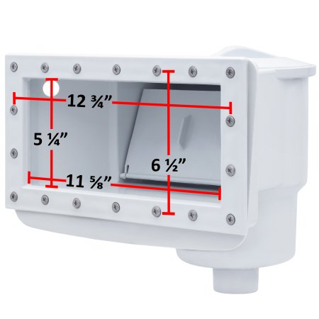 Rx Clear&reg; Wide-Mouth Skimmer for Above Ground Swimming Pools - White