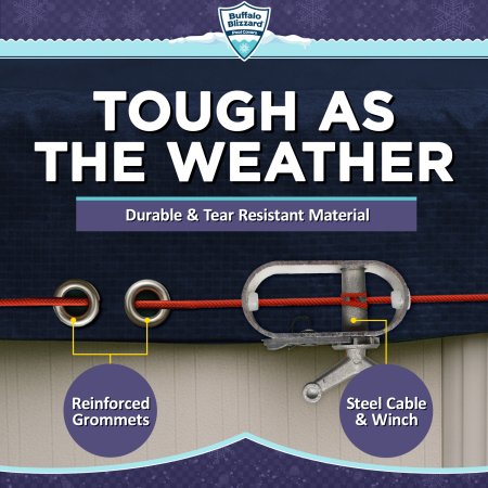Buffalo Blizzard&reg; Deluxe Winter Cover with Wind Guard Clips - Oval Pools