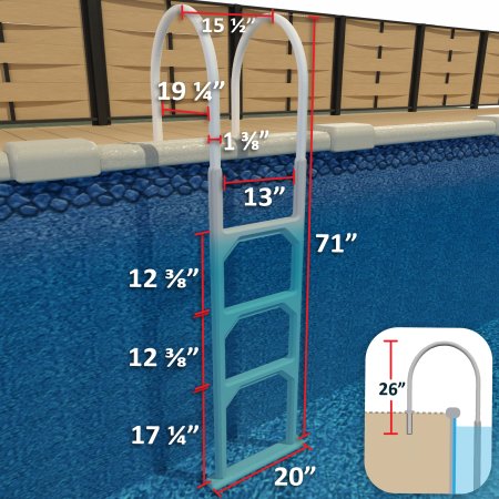 Aqua Select® Aruba Aluminum Above Ground In Pool Ladder