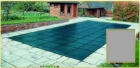 Loop-Loc™ 18' x 40' Rectangular Green Solid Safety Cover with Pump