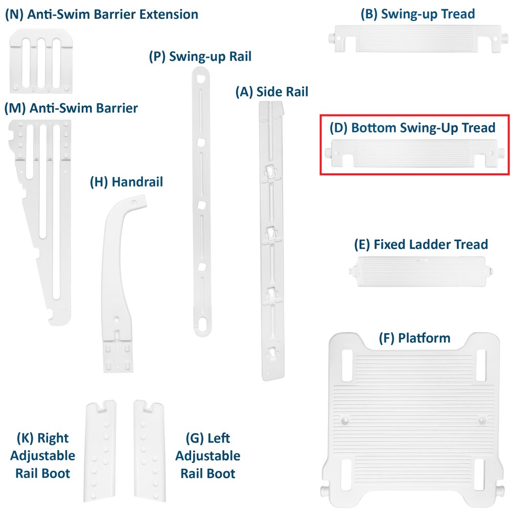 Aqua Select® A-Frame Swing Up & Lock Ladder Replacement Parts