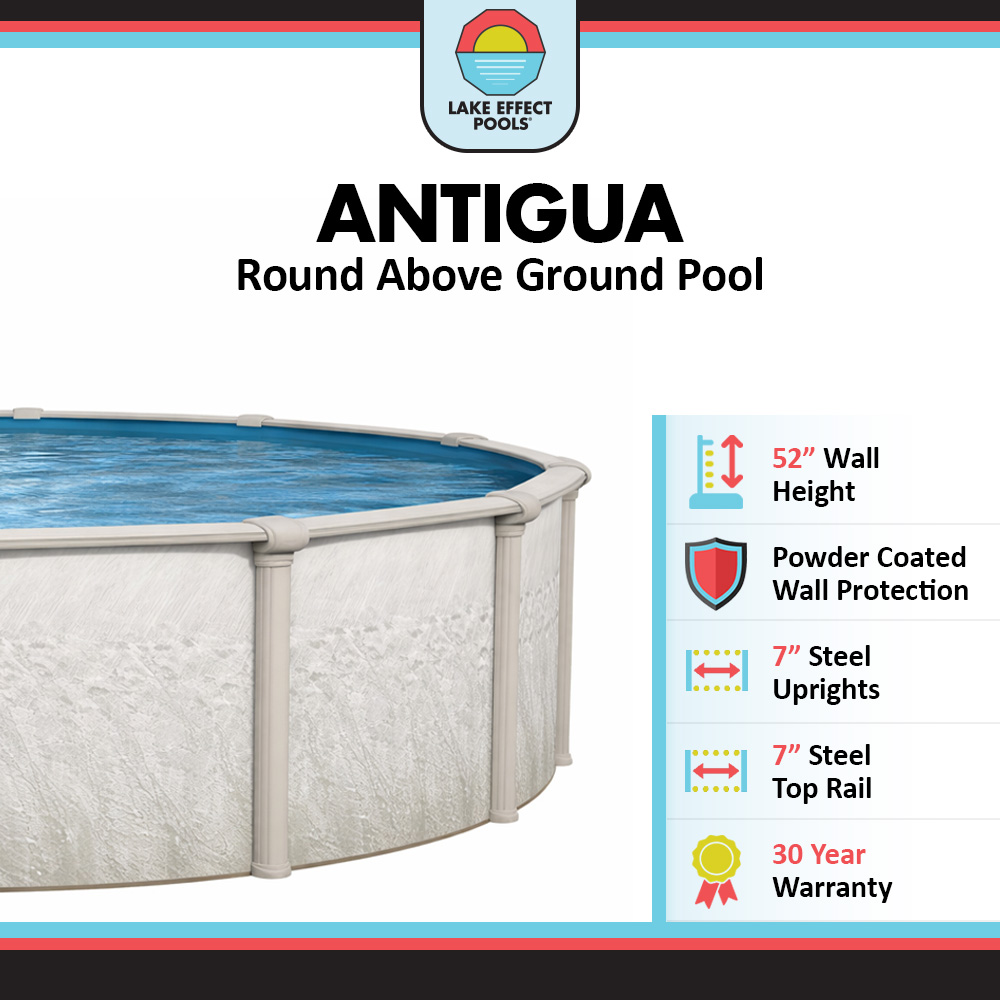 Antigua by Lake Effect Pools® Round Above Ground Pool Kit