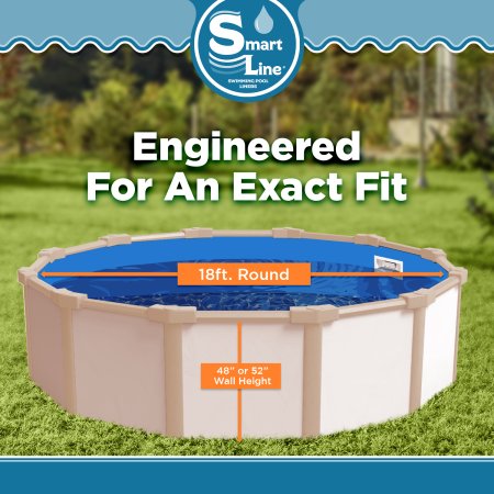 SmartLine&reg; 18' Round Swirl Bottom Overlap Liner 48" / 52" H, 25 Gauge