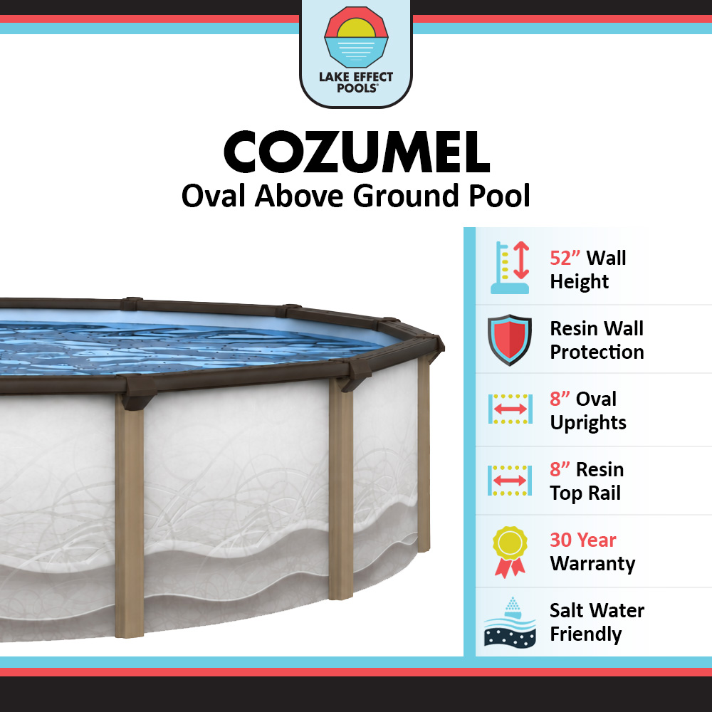 Cozumel by Lake Effect Pools® Oval Above Ground Pool Kit